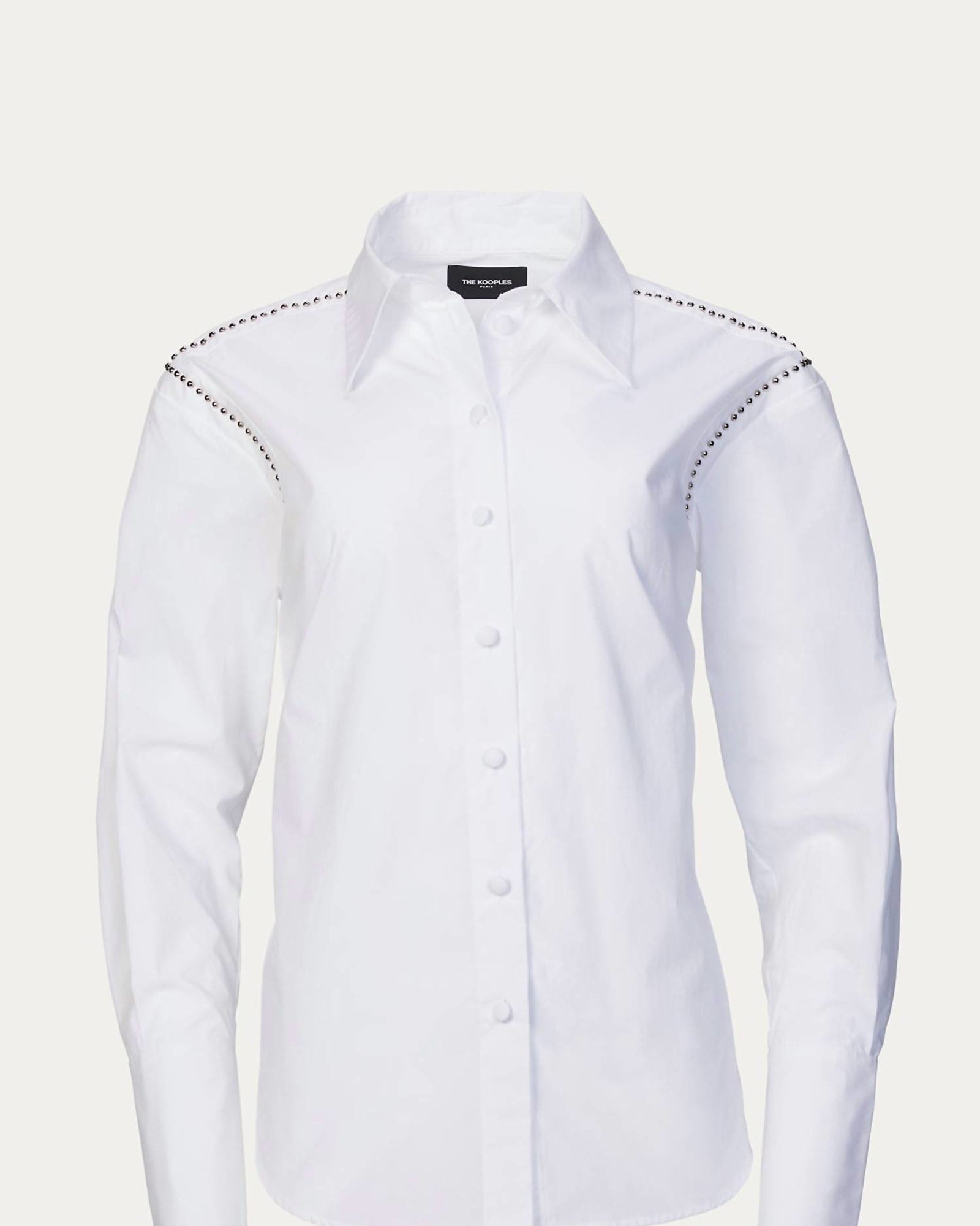 Studded Shirt in White | White