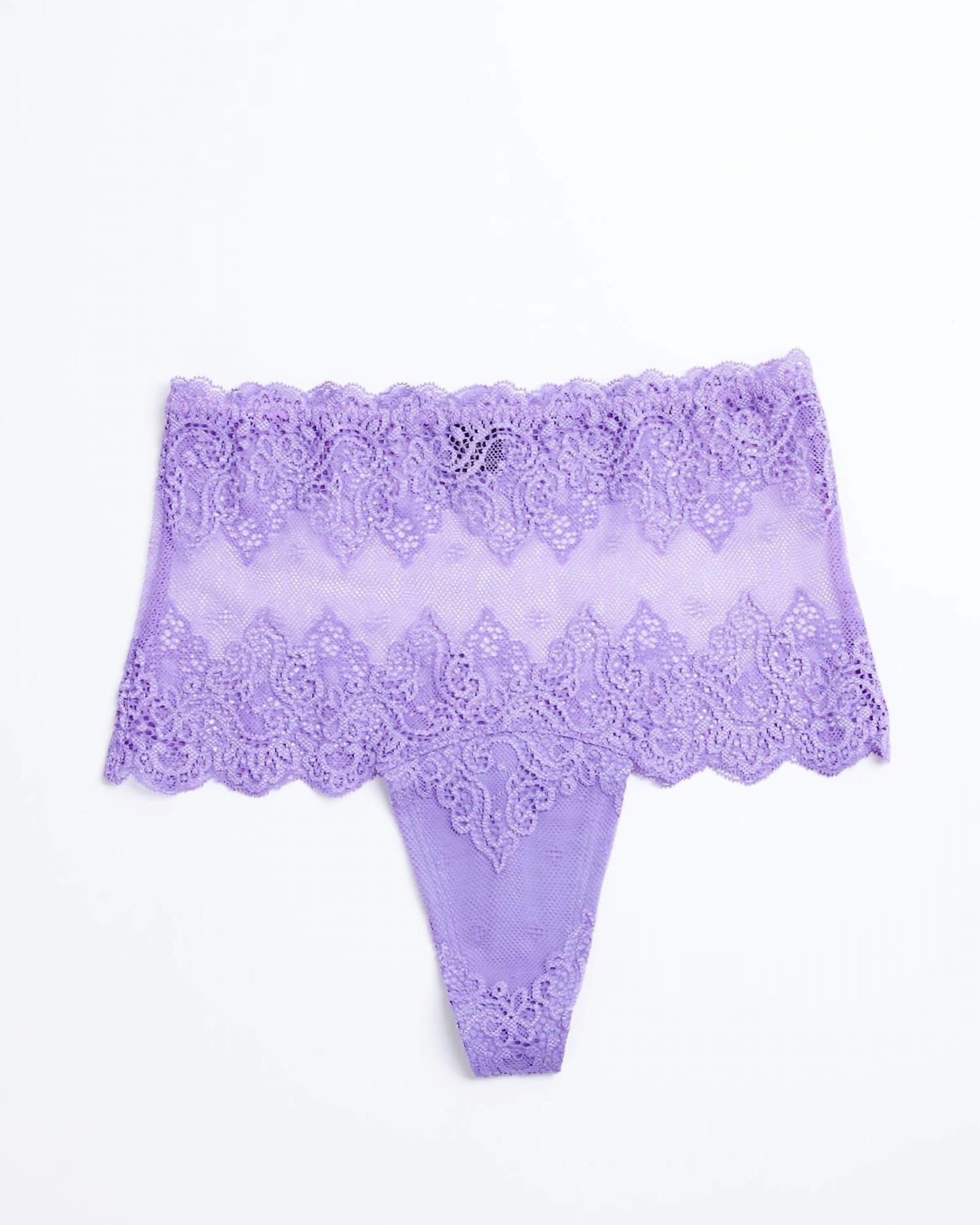 So Fine Lace High Cut Thong in Violet | Violet