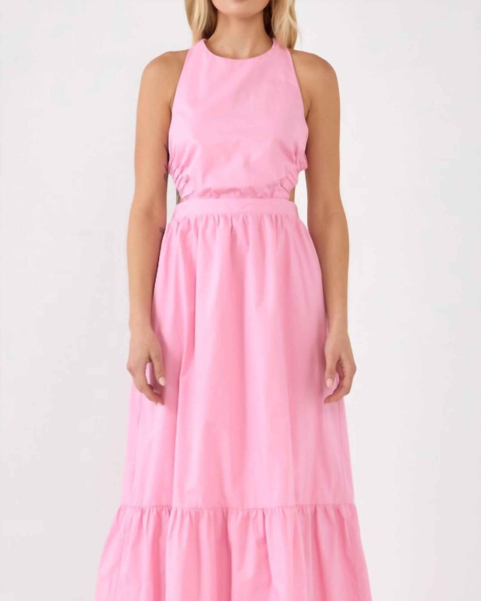 Sleeveless Maxi Dress in Pink | Pink