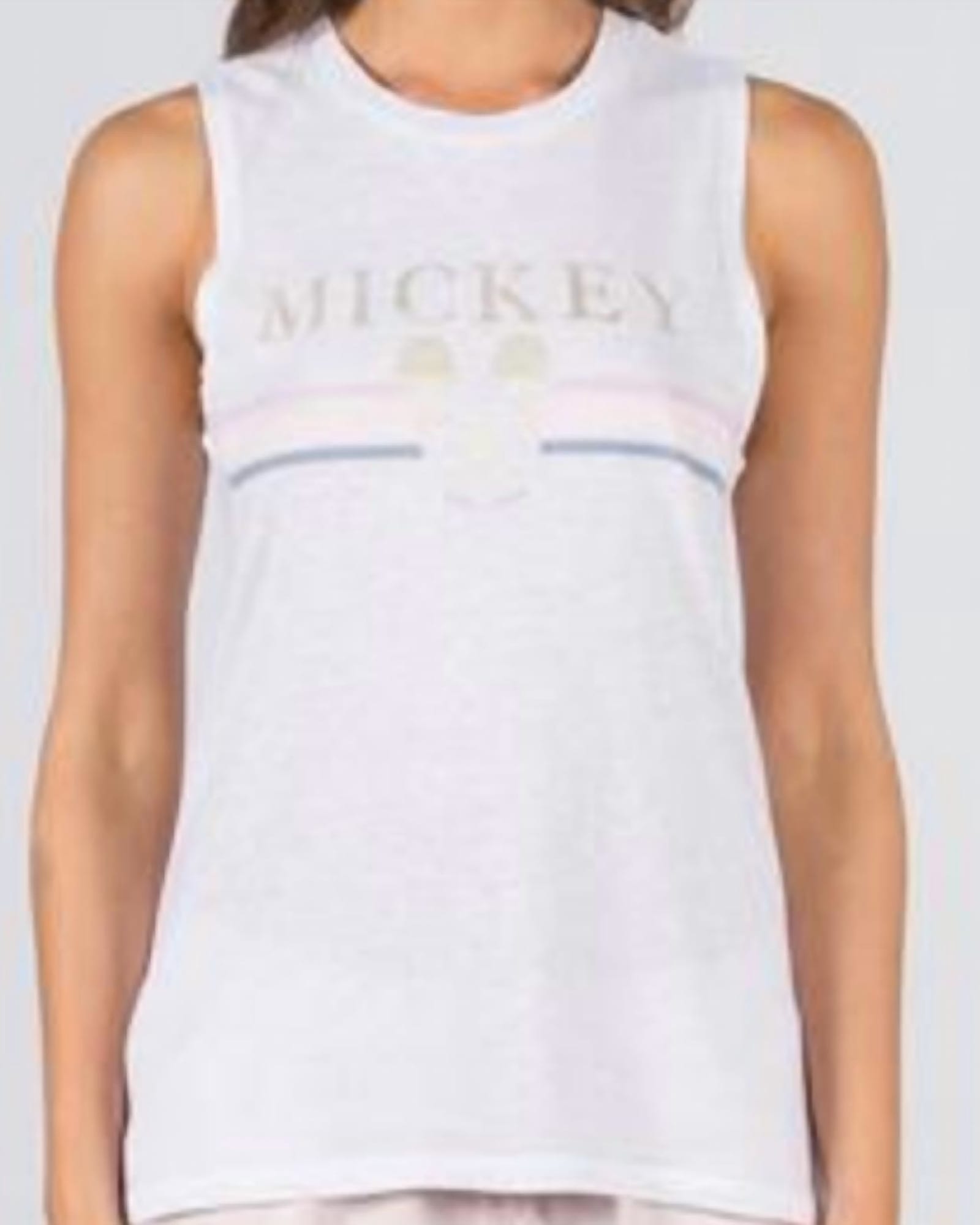 Women'S Gold Mickey Muscle Tank in Pink | Pink