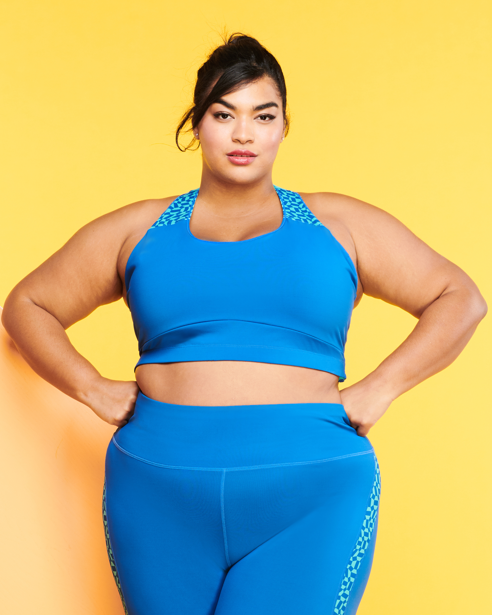 Plus Size Blue Sports Bra