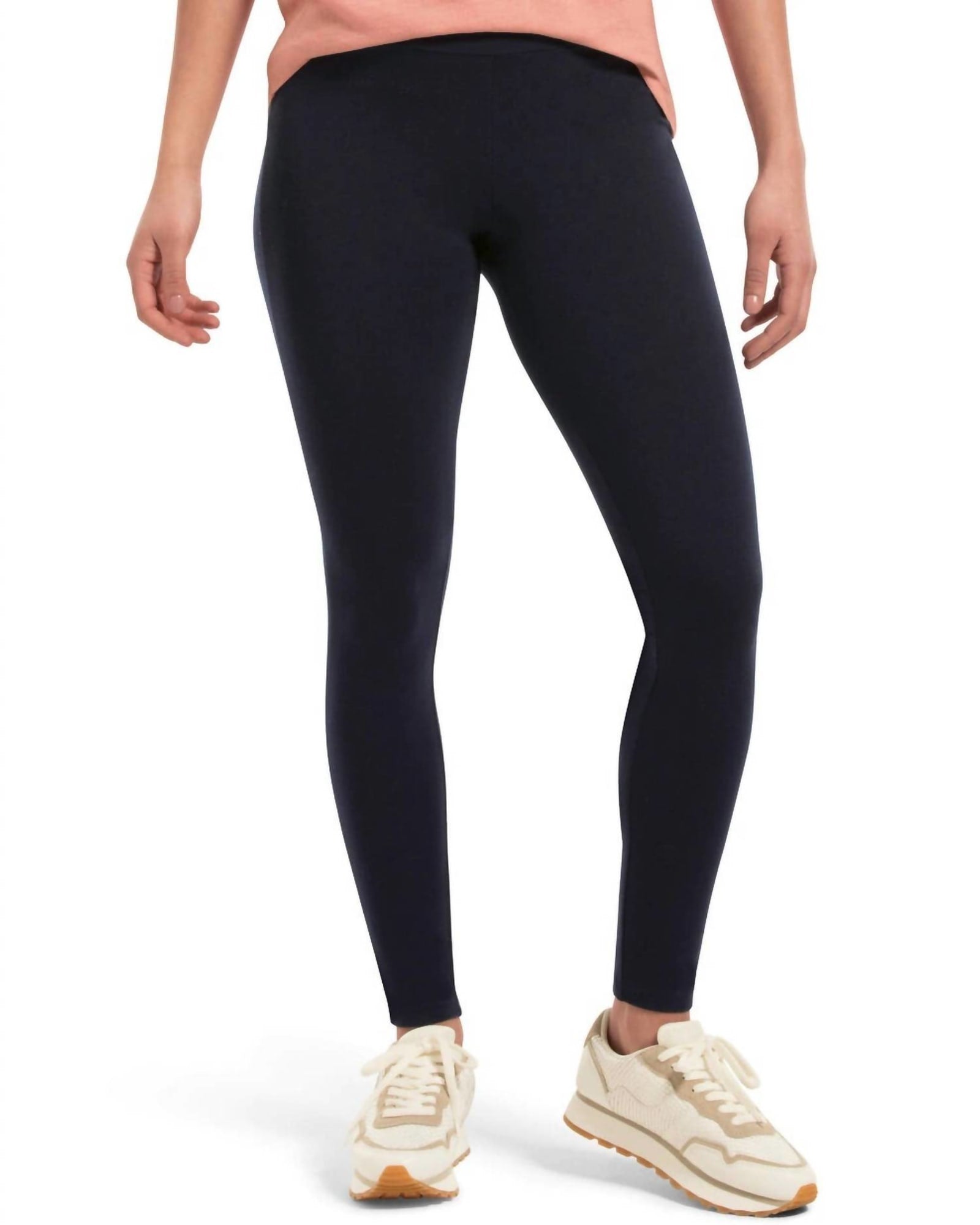 Women'S Wide Waistband Blackout Cotton Leggings in Navy | Navy