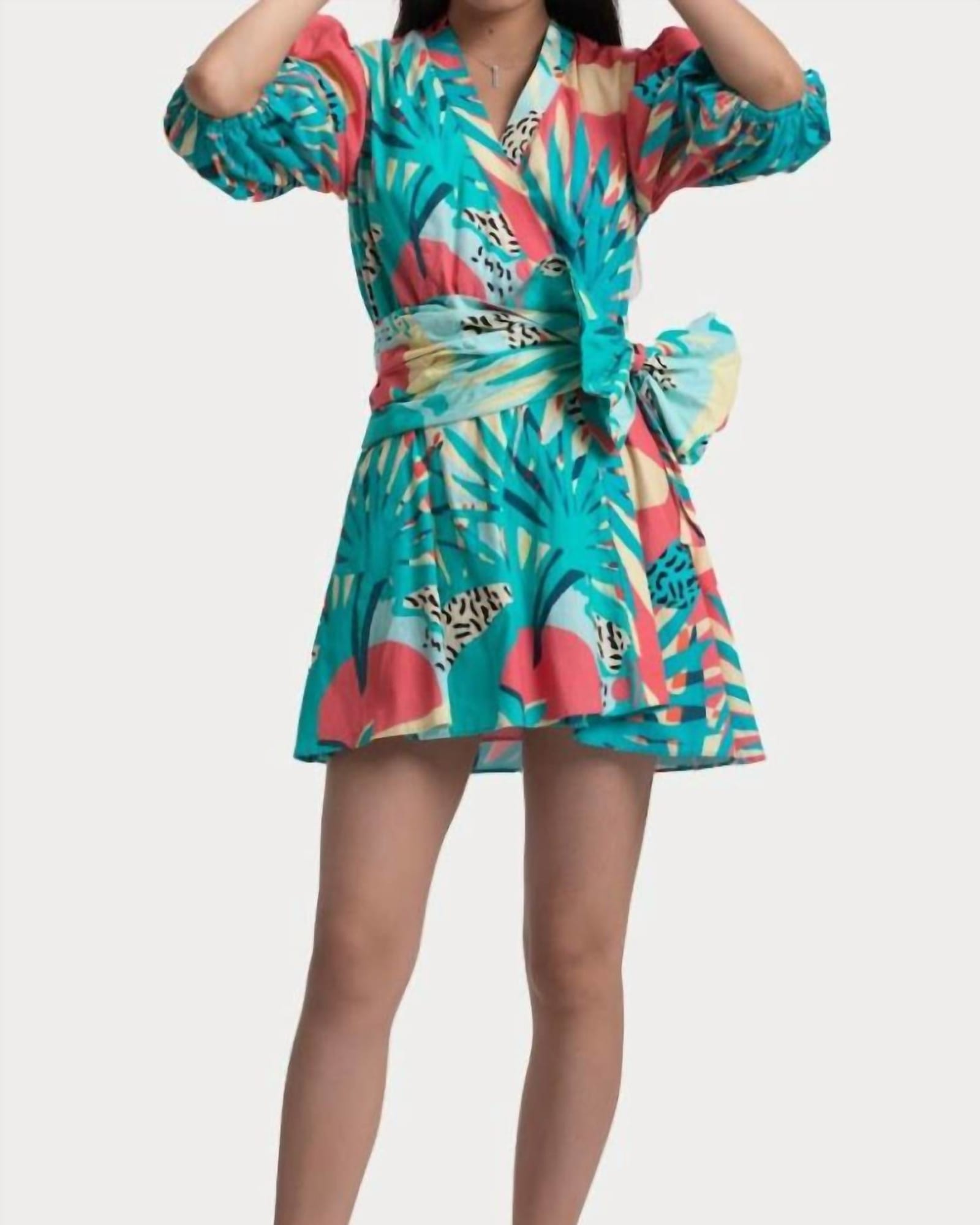 Carly Wrap Dress In Multi | Multi