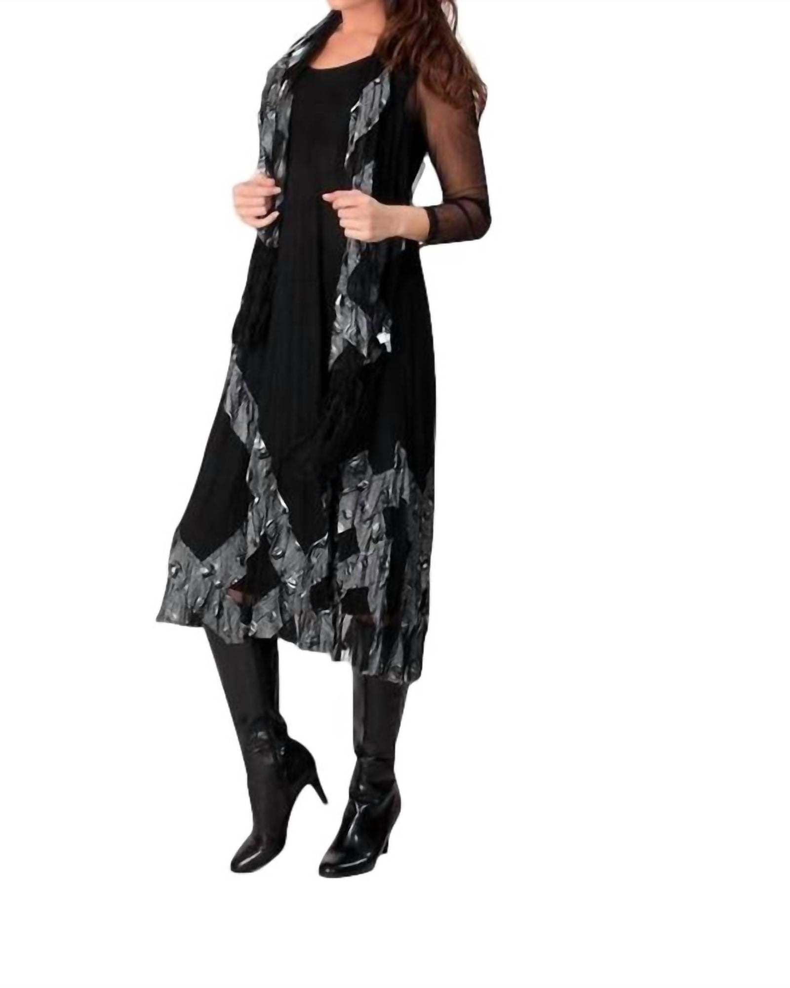 Patterned Maxi Dress In Black Multi | Black Multi