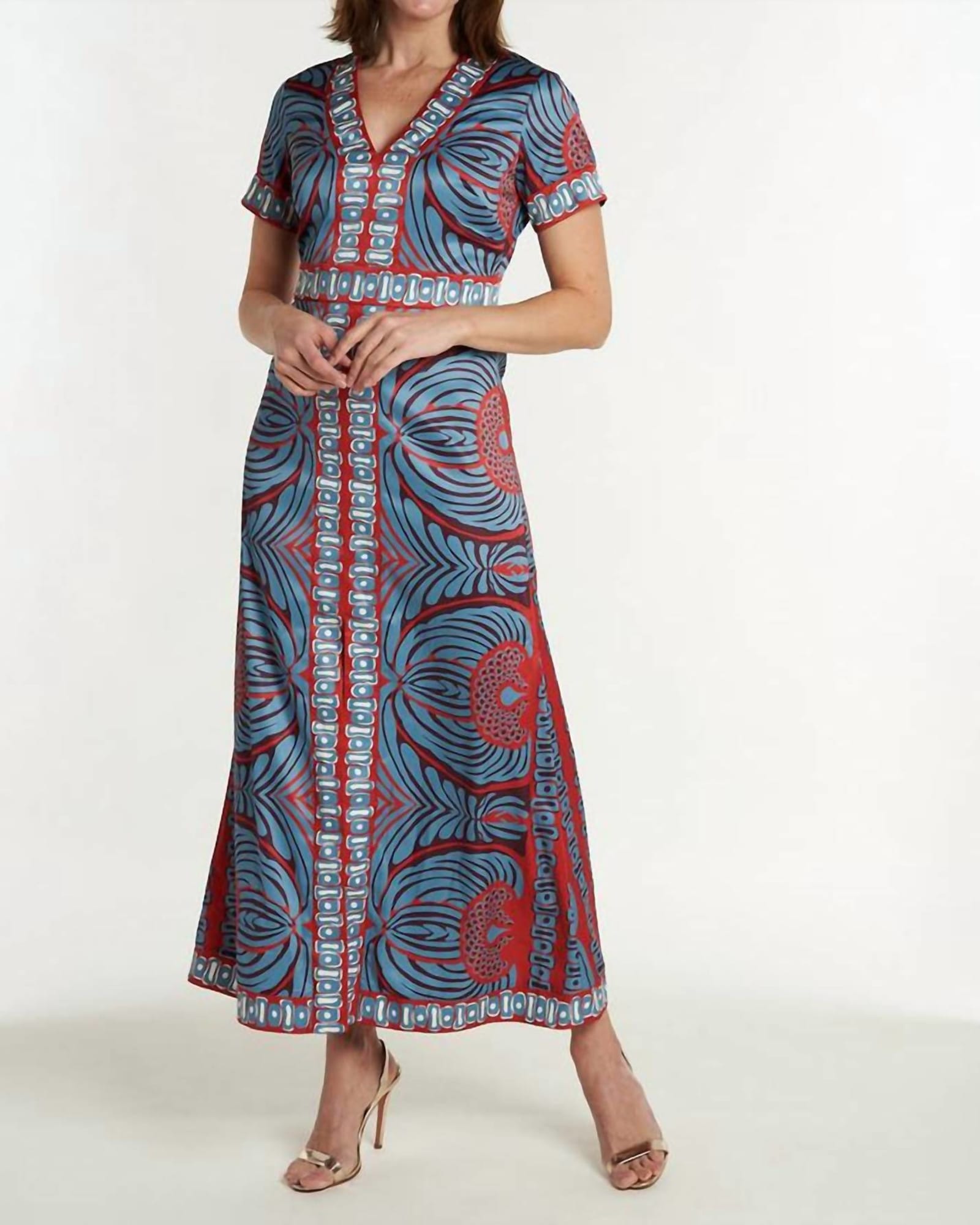 Leland Short Sleeve Dress In Frangipani Plum | Frangipani Plum