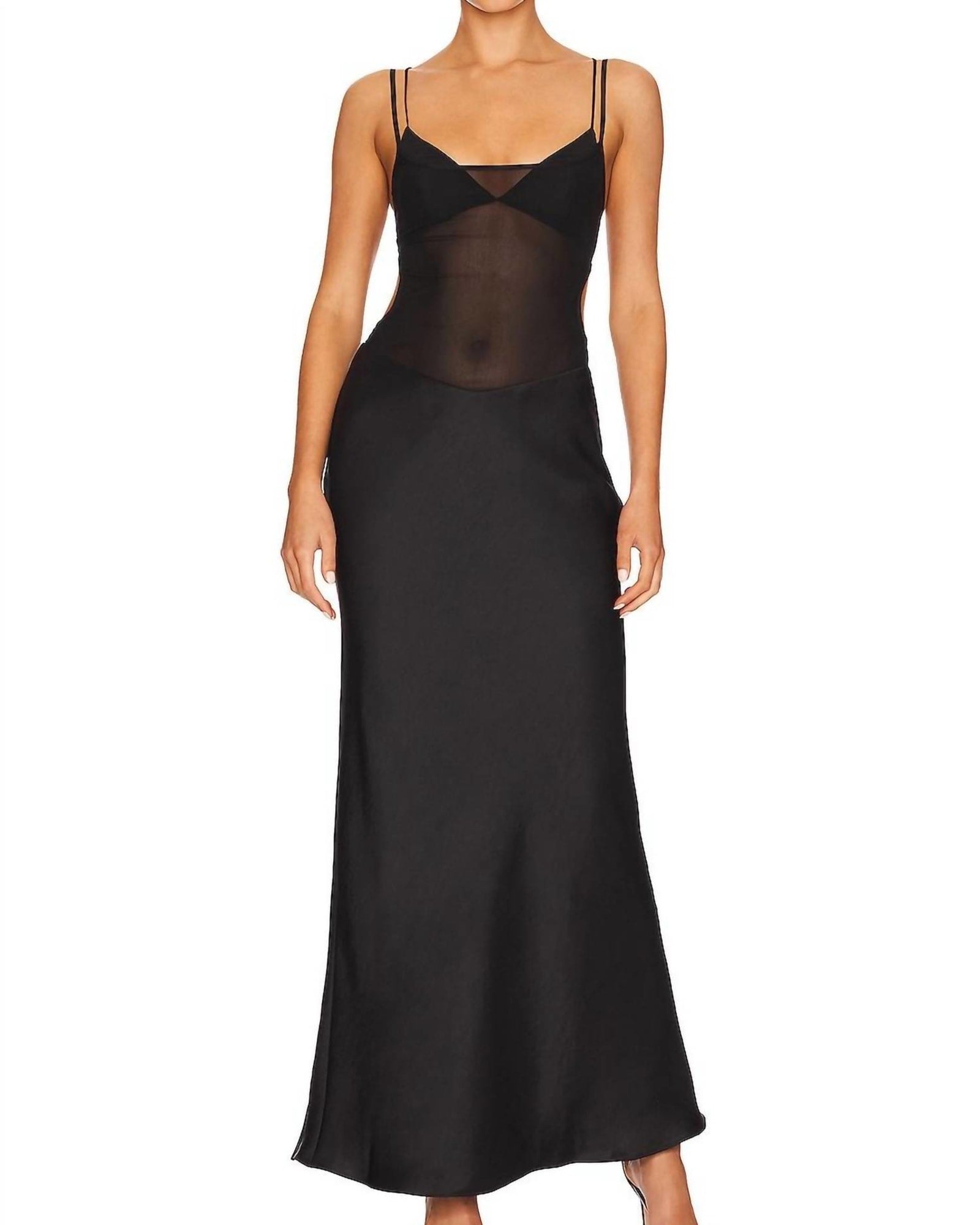 Lindsay Cutout Gown In Black | Black