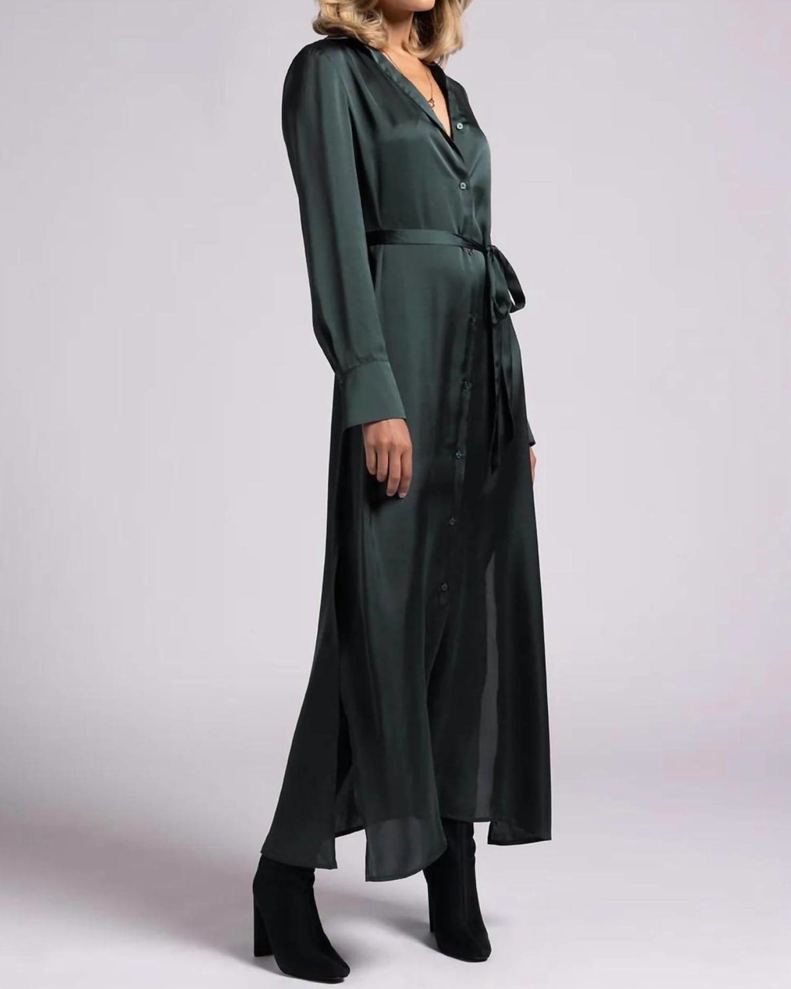 Yves Dress In Hunter Green | Hunter Green