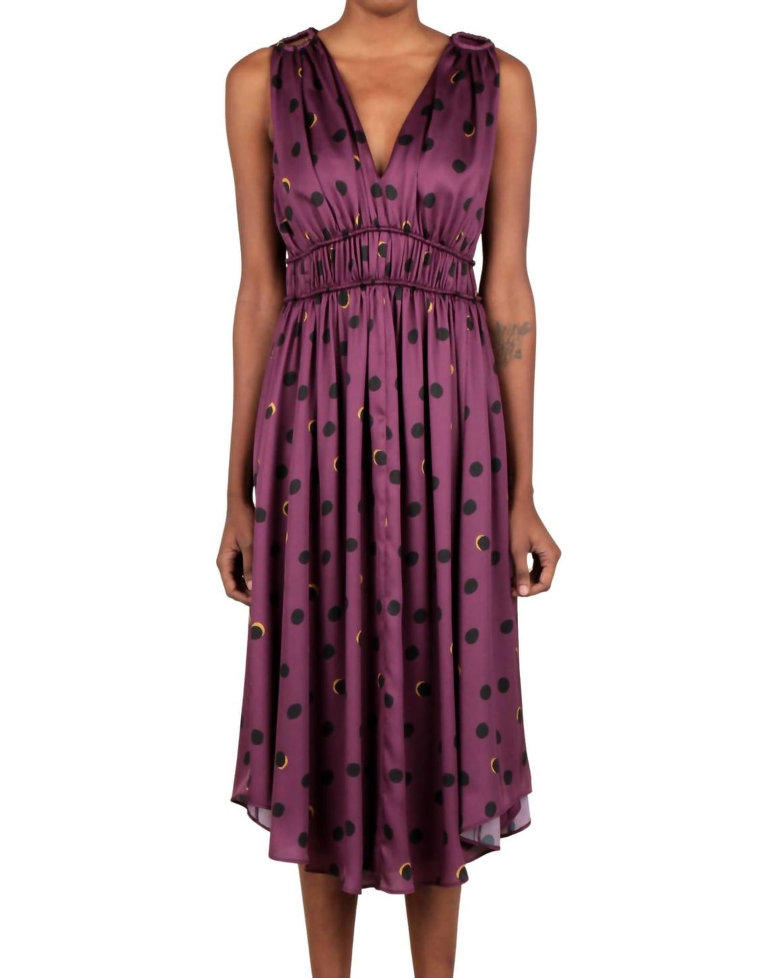 Printed Dress In Burgundy | Burgundy