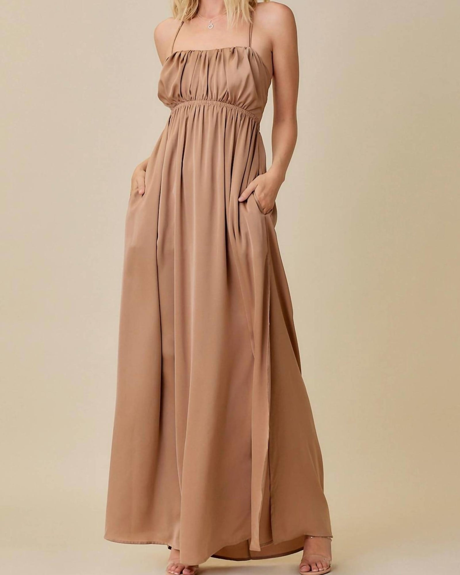 The Wait Is Over Maxi Dress In Latte | Latte