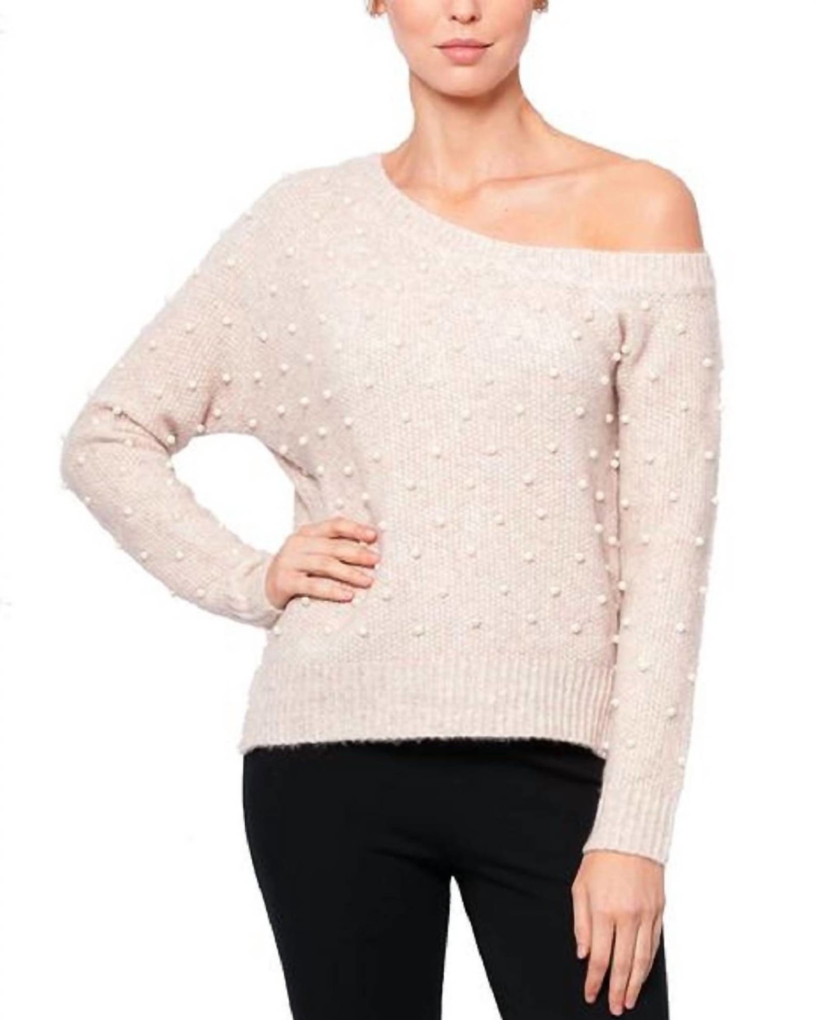 Adalynn One Shoulder Sweater in Blush | Blush