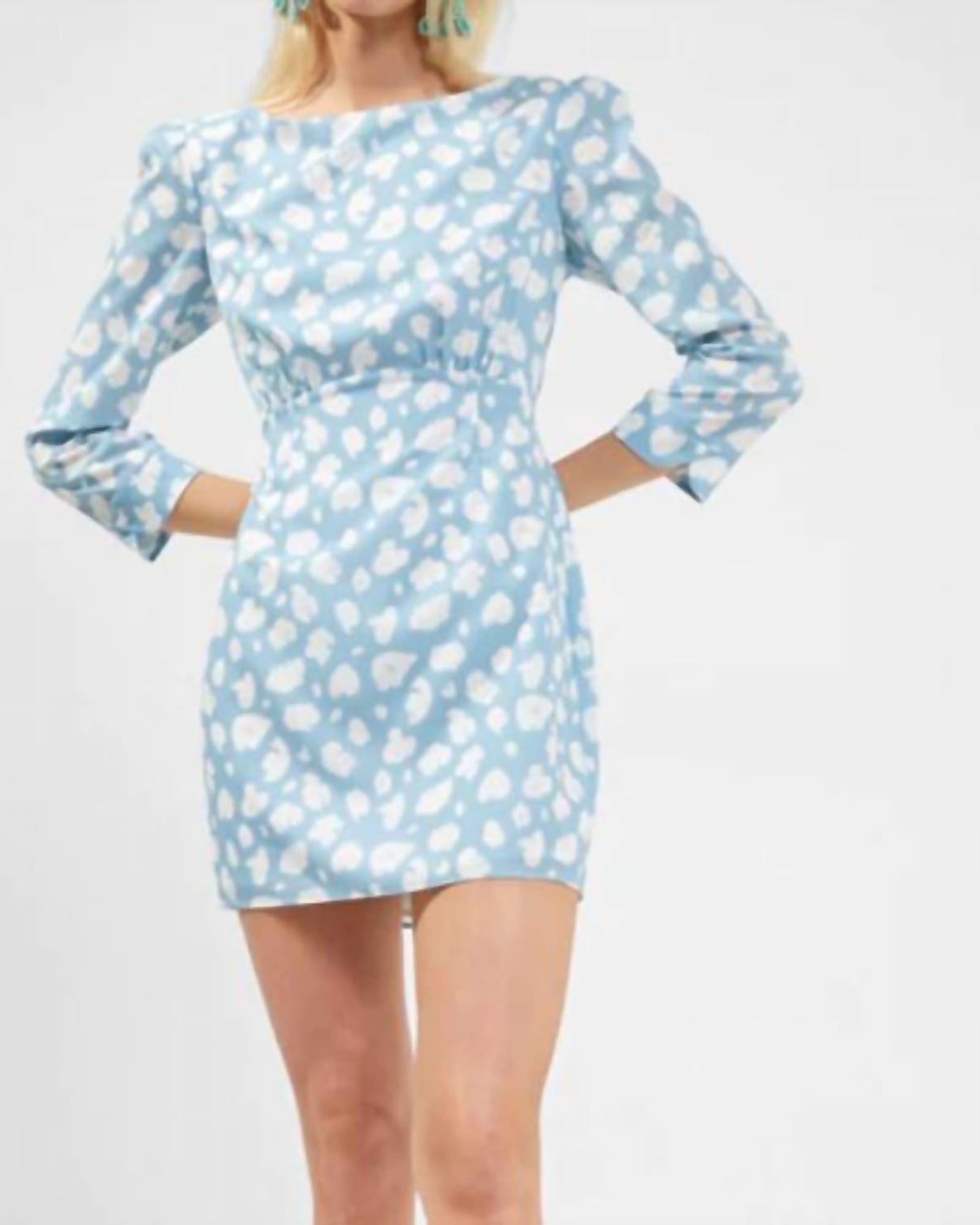 Aimee Courtney Boat Neck Dress In Forget Me Not | Forget Me Not