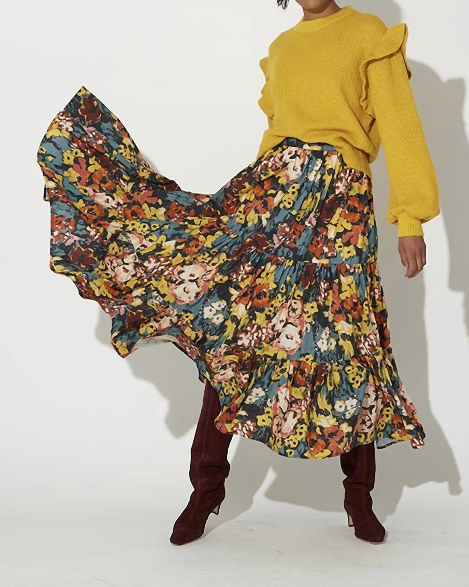 Freya Ankle Skirt in Monet | Monet