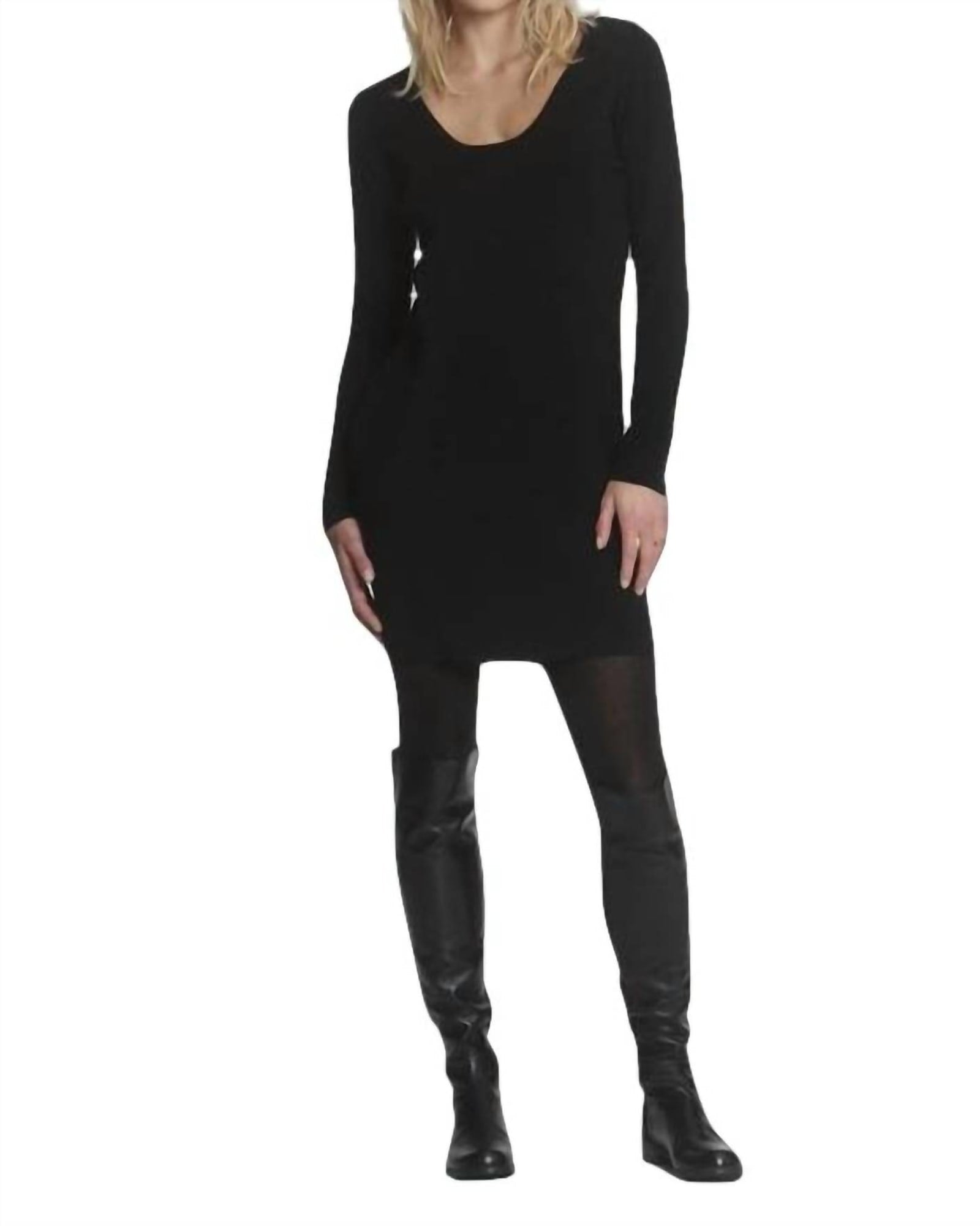 Morgan Knit Dress in Black/Charcoal | Black/Charcoal
