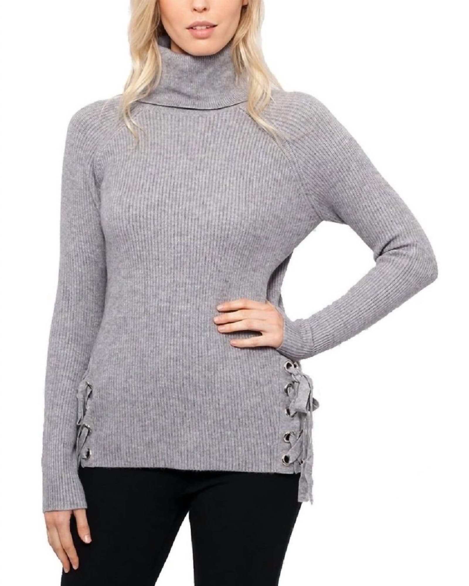 Julietta Turtleneck Sweater in Grey | Grey