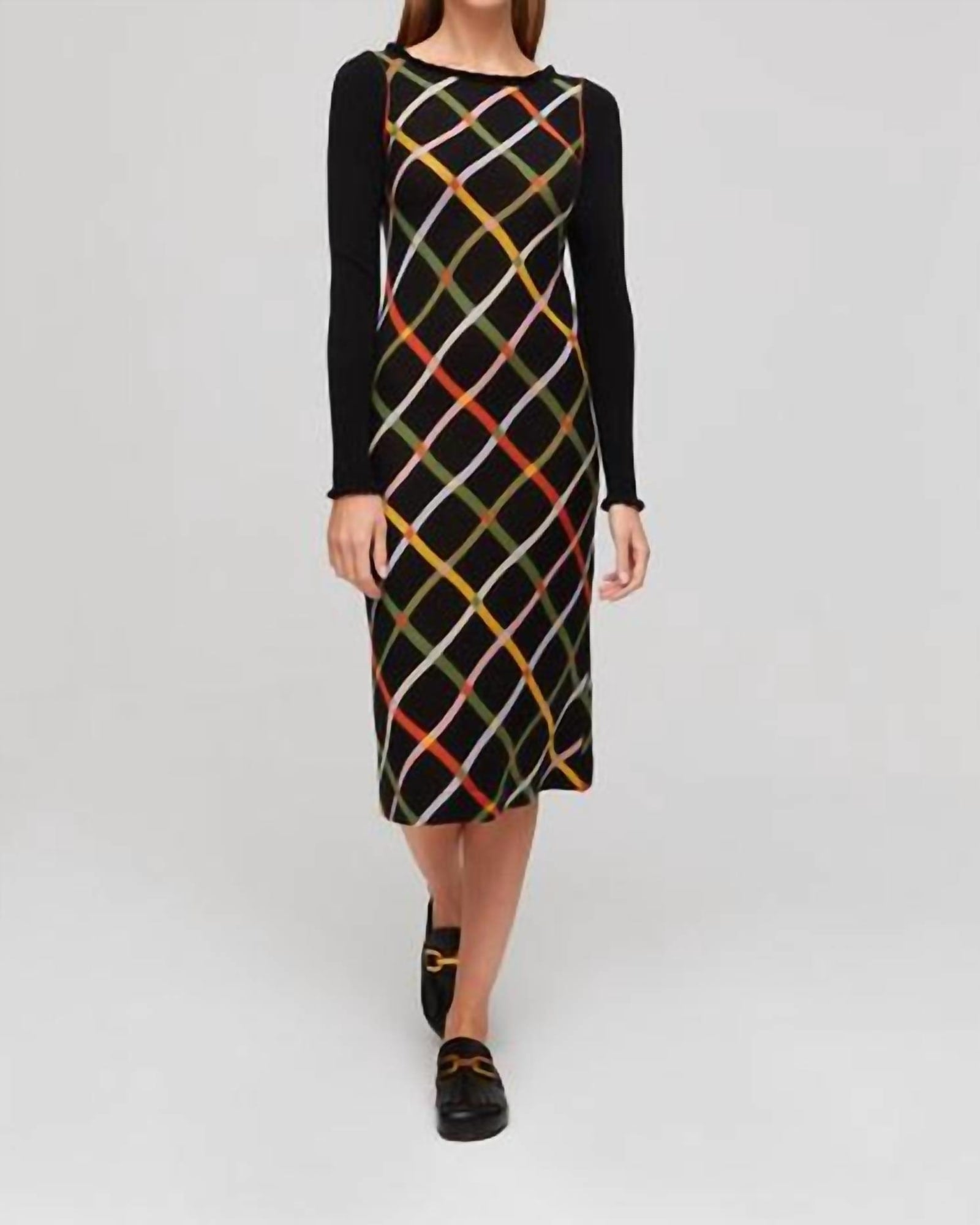 Knit Dress in Black Multi | Black Multi