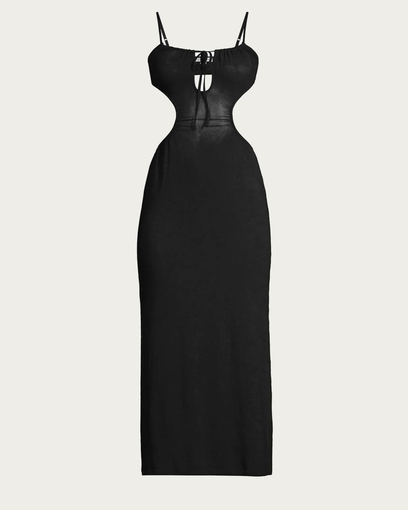 Ruched Cutout Maxi Cover Up in Black | Black
