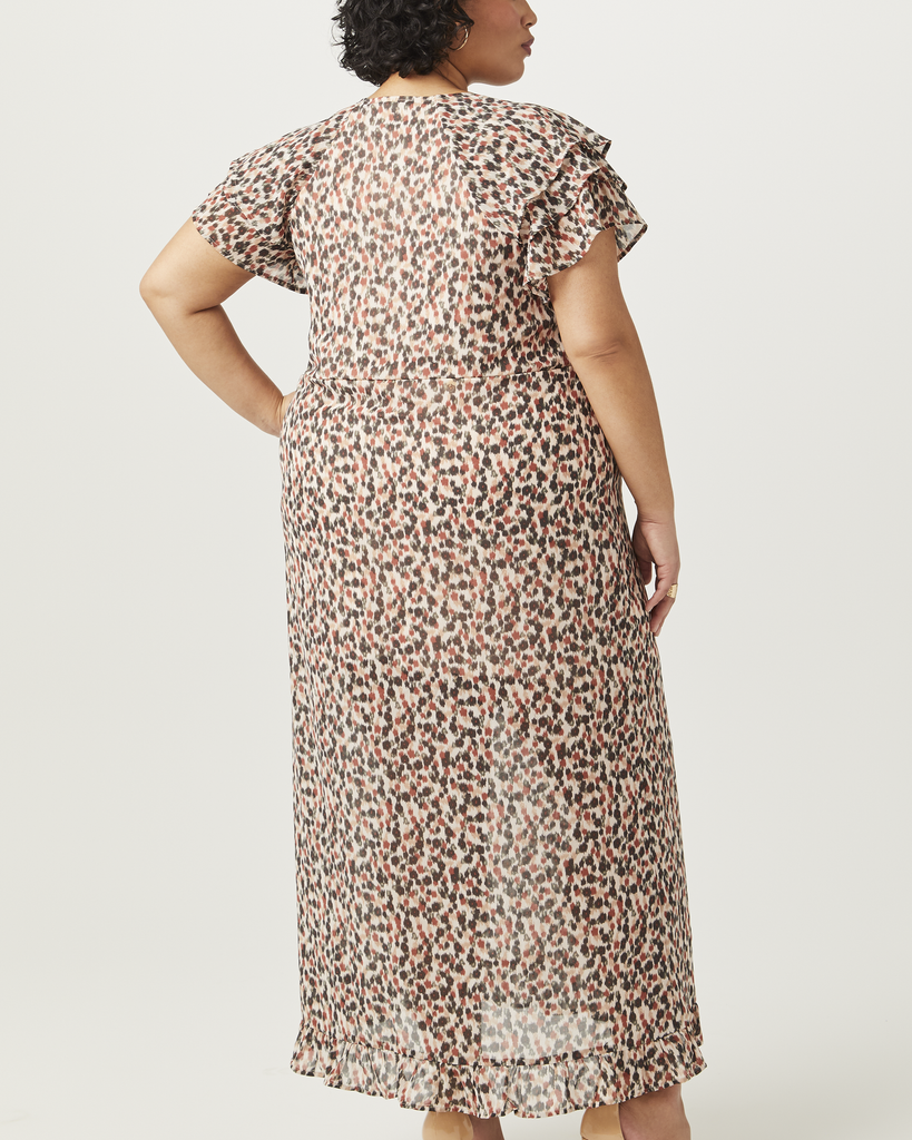 Martina Plus Size Short-Sleeve Maxi Dress | Ivory