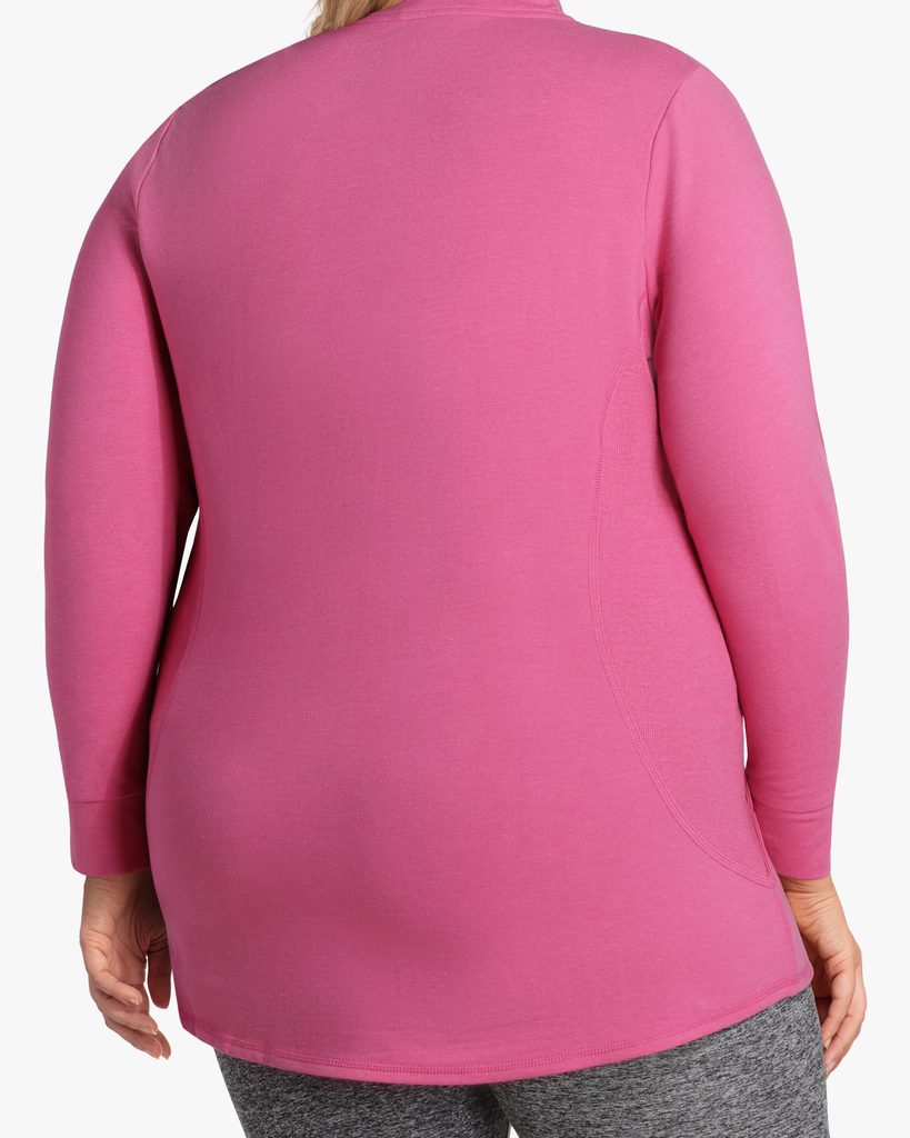 Ritter Mock Neck Plus Size Jacket | Pink