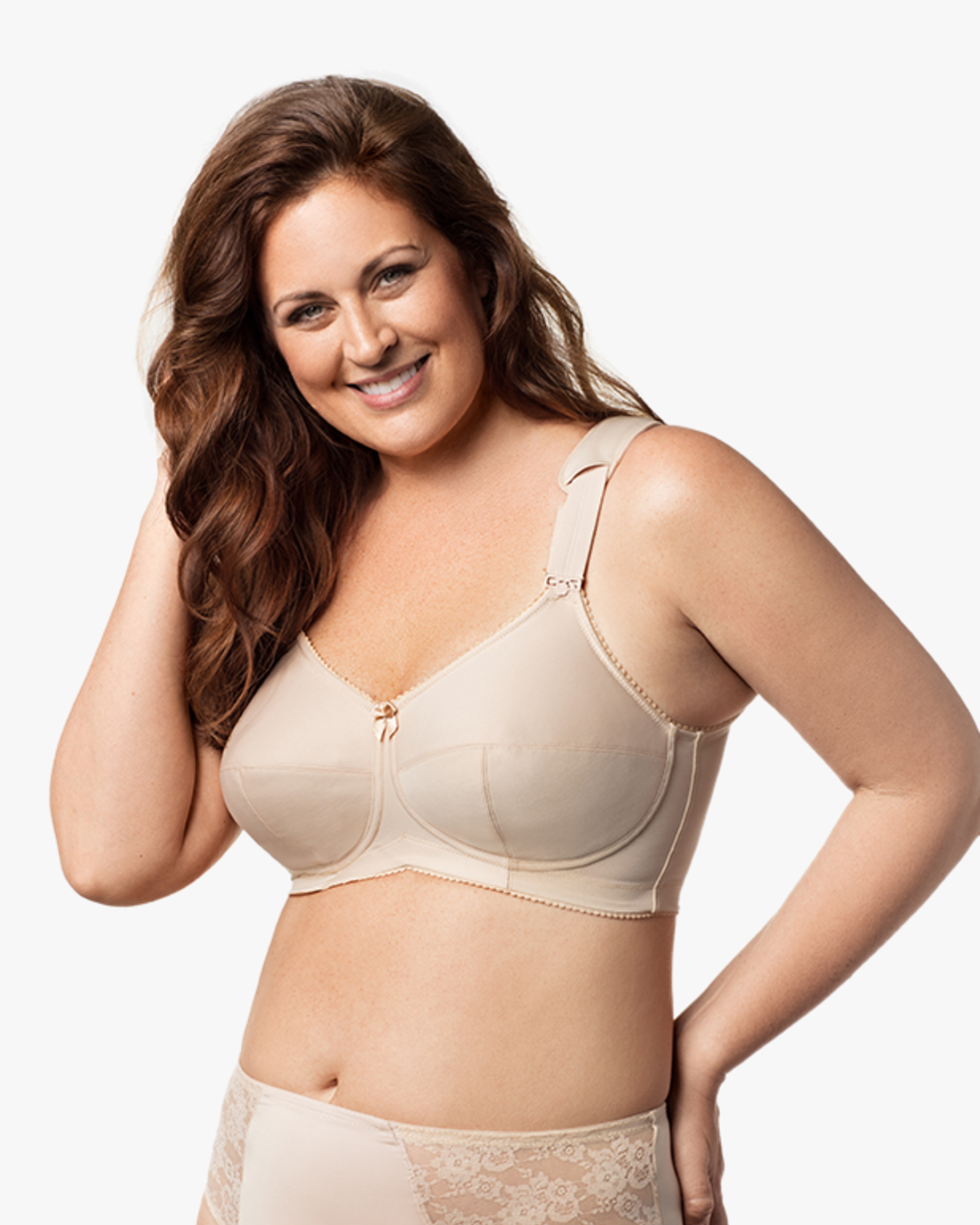 Wide Strap Bra Plus Size Full Coverage Underwire Support Panels 34 36 38 40  42 44 46 / C D E F G H I J ( 38C, Red) 