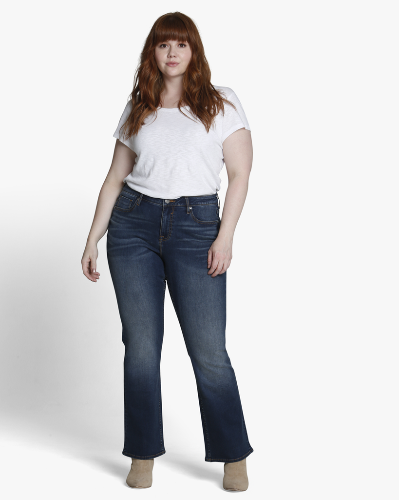 Alayah Plus Size Bootcut Jeans | Dark Wash