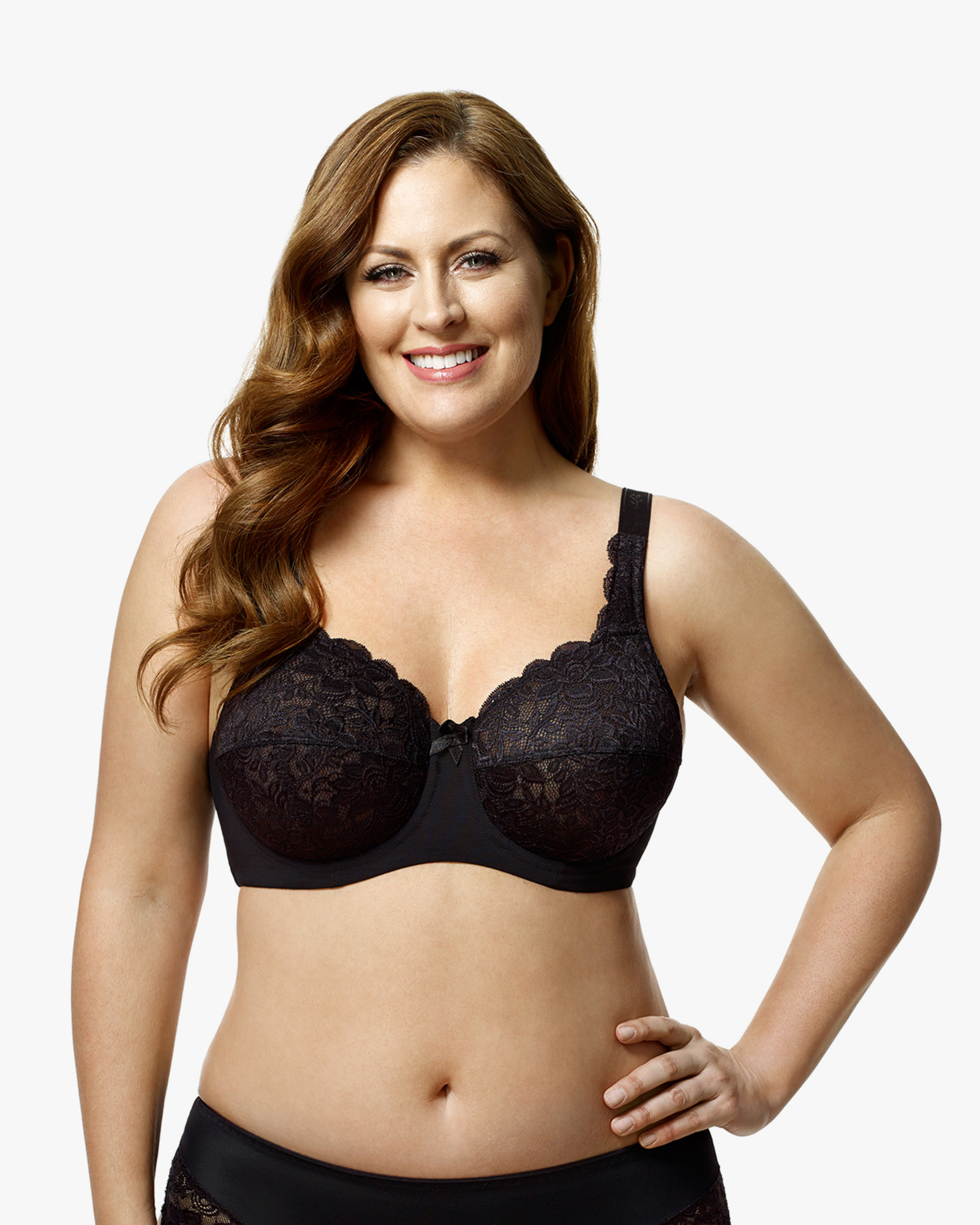 Wide Strap Bra Plus Size Full Coverage Underwire Support Panels 34