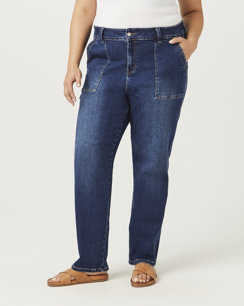 Delia's Plus Size Cargo Carpenter Denim Jeans - Blue | 1x
