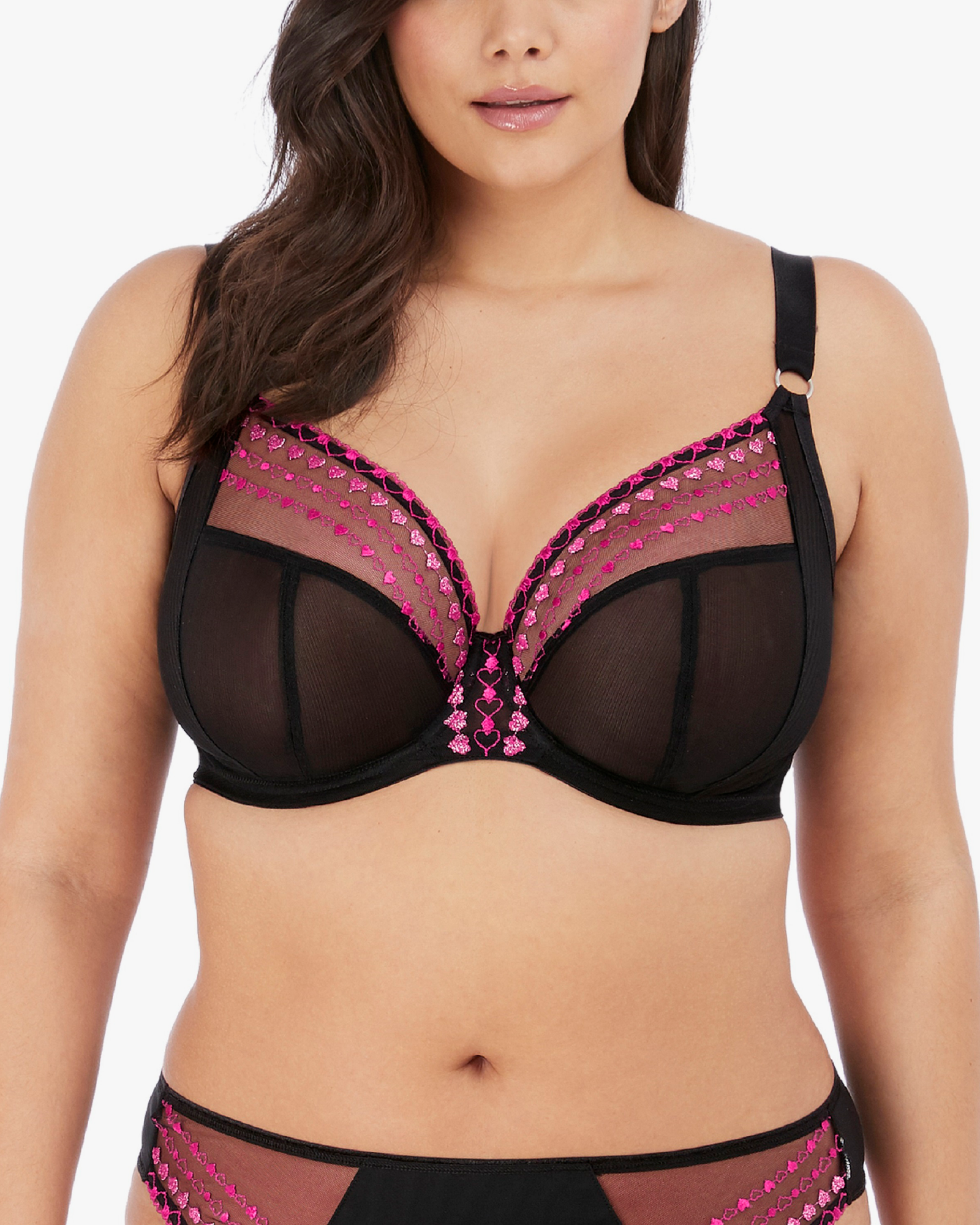  Sexy Lace Bralette Full Cup Plus Size Bras 36 38 40 BCD (Bands  Size : 38 EU, Color : 1324-Dark Pink) : Clothing, Shoes & Jewelry