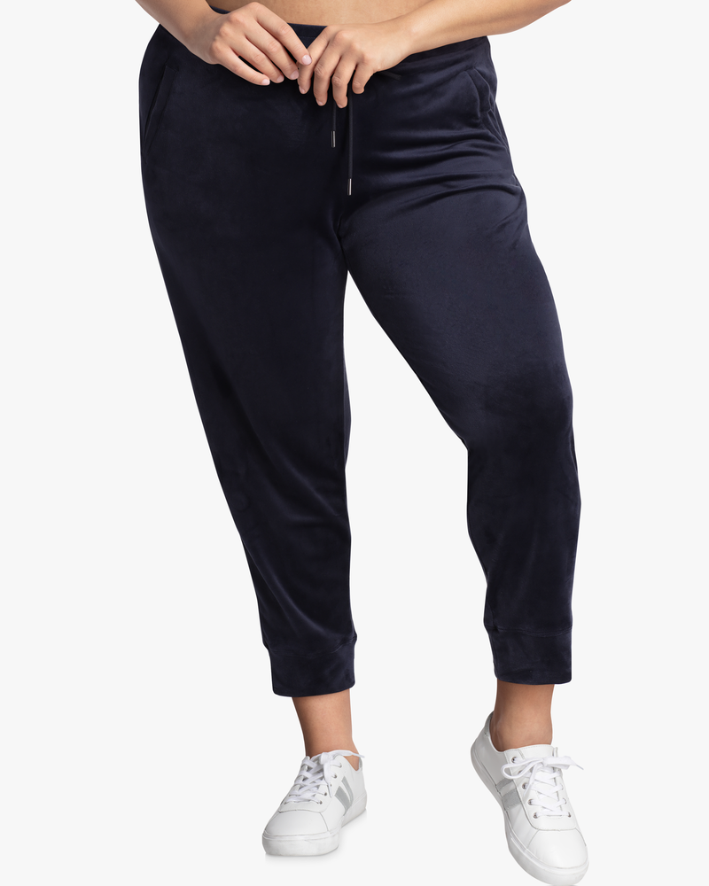 plus size velvet joggers