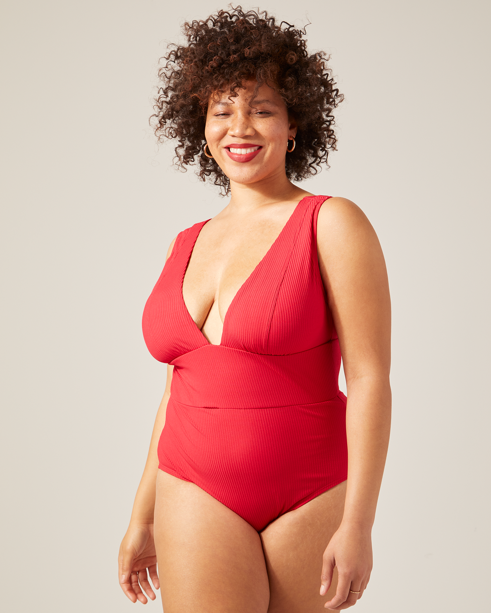 Mykonos Ribbed One-Piece | Barberry Pink
