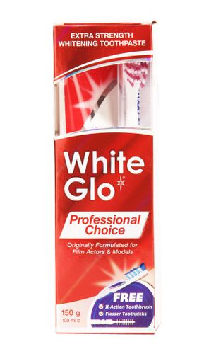 white glo professional choice whitening toothpaste