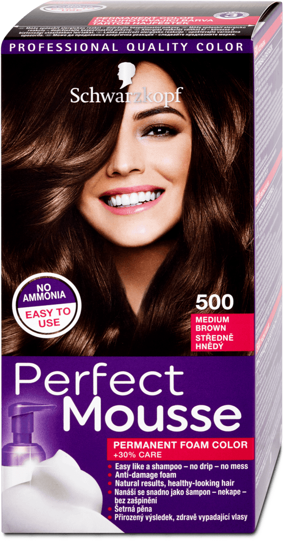 Краска волос schwarzkopf perfect. Краска-мусс для волос Schwarzkopf. Перфект мусс краска 500. Шварцкопф мусс краска 700. Мусс Schwarzkopf perfect Mousse стойкая для волос 500 средний каштан.