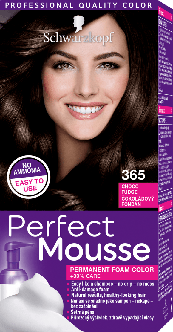 koper Scharnier Purper Schwarzkopf Perfect Mousse hair color Chocolate fondant 365, 92.5 ml – My  Dr. XM