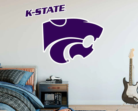 Kansas State Wall Decal Purple Powercat Logo