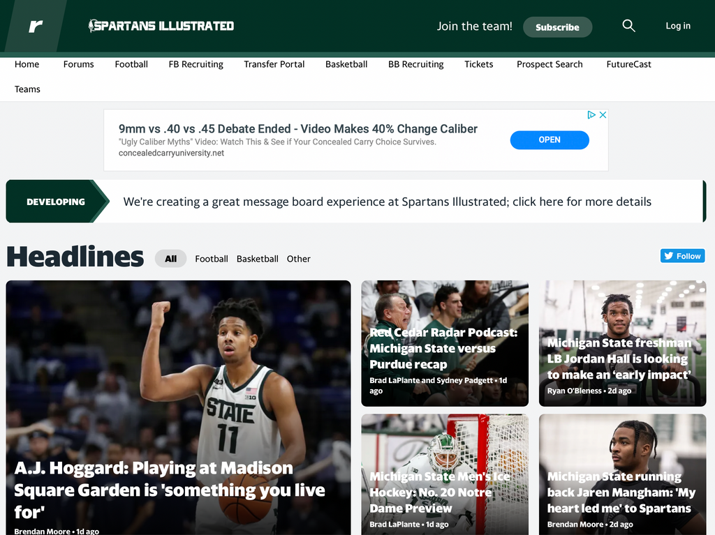 Spartans Illustrated Website Michigan State Rivals