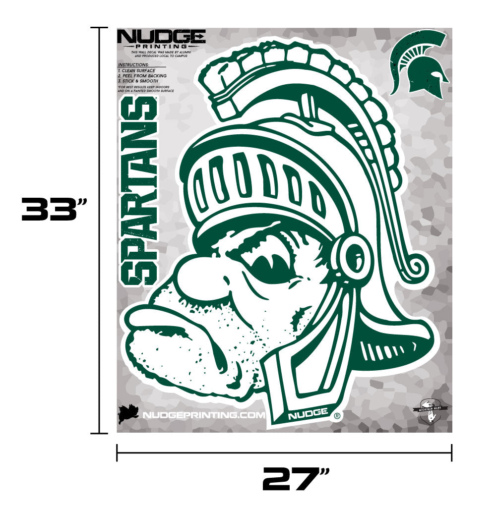 Michigan State Spartans Extra Large 17.5 Block S Decal