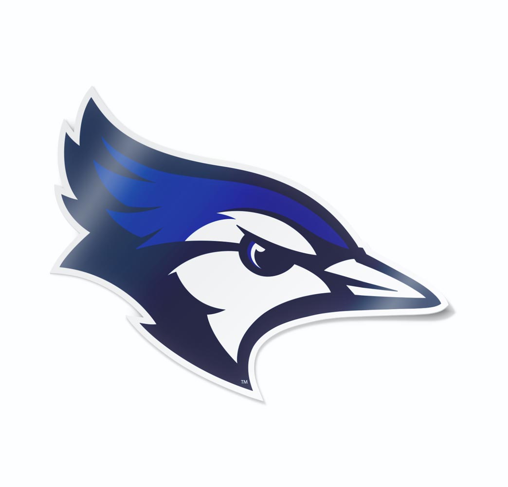 Creighton University Bluejays Full Stacked Combo Logo Car Decal