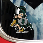 Retro Msu Sword Sparty Logo Michigan State Car Decal Sticker