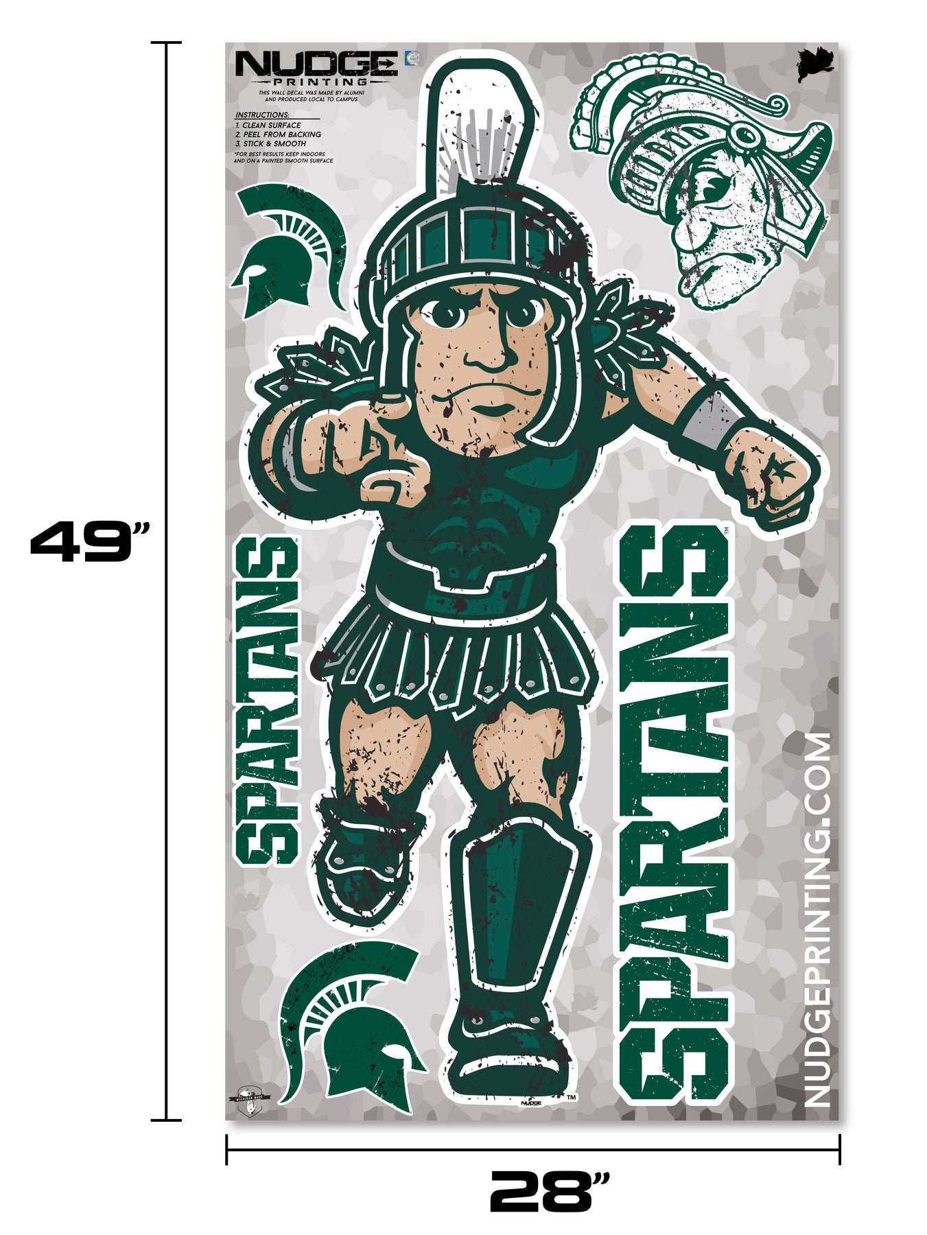 Michigan State Sparty Wall Decal Nudge Printing