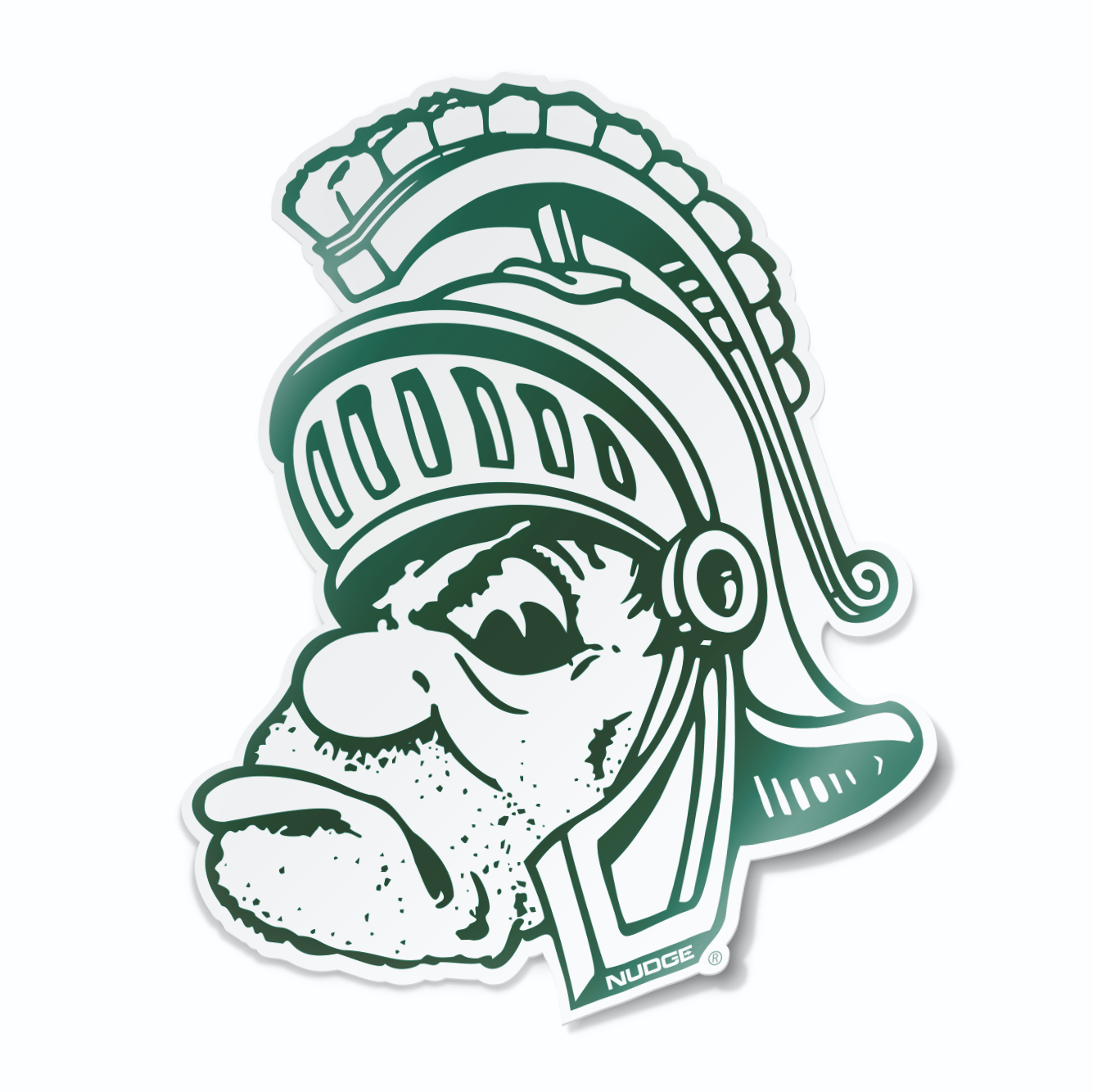 Michigan State Sticker Gruff Sparty Vinyl Car Decal Nudge Printing