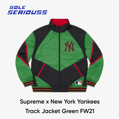 04.Supreme x New York Yankees Track Jacket Green FW21