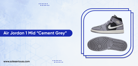 Air Jordan 1 Mid Cement Grey