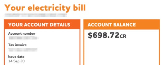 Electricity Bill in Solar Credit