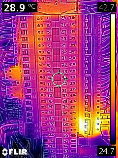 Electricity switch board thermal camera image - FLIR C2