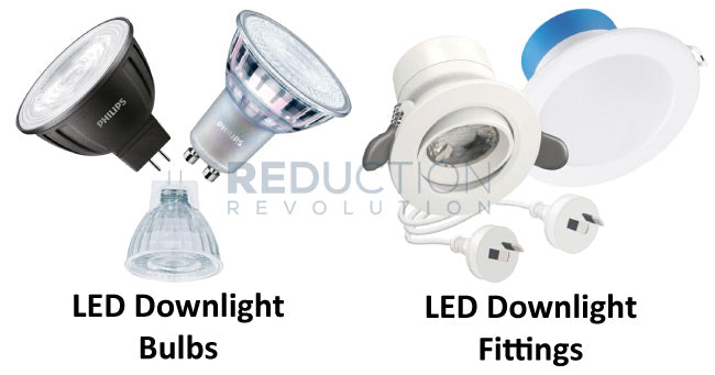 LED Downlight Bulbs vs LED Downlight Fittings With a Plug