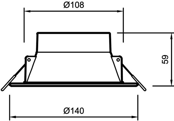 Philips 120mm Downlight Dimensions