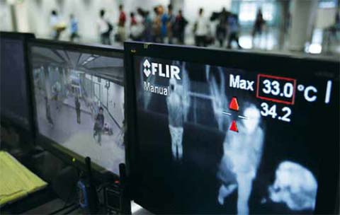 Airport FLIR thermal scanning