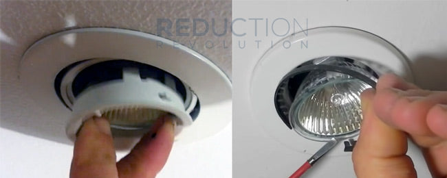 How to remove a downlight bulb