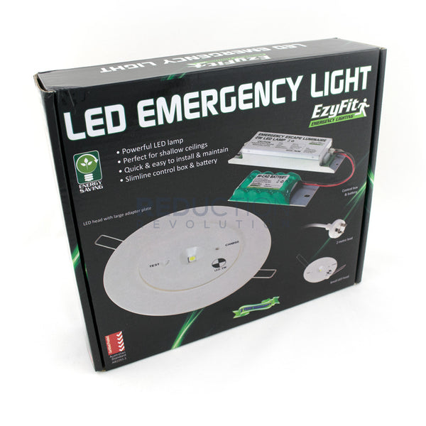 led emergency lights spitfire box backup battery recessed bulb ceiling ezyfit packaging boxes delhi lamp 2w round panel mount classification