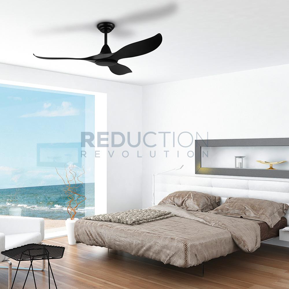 Energy Efficient Black Dc Ceiling Fan In 52 Or 60