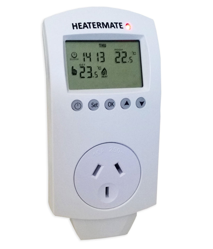 HeaterMate Plugin Heating & Cooling Thermostat With Timer